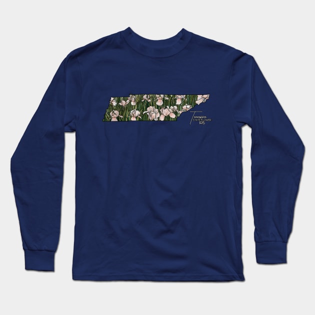 Tennessee Irises Long Sleeve T-Shirt by Heather Dorsch Creations